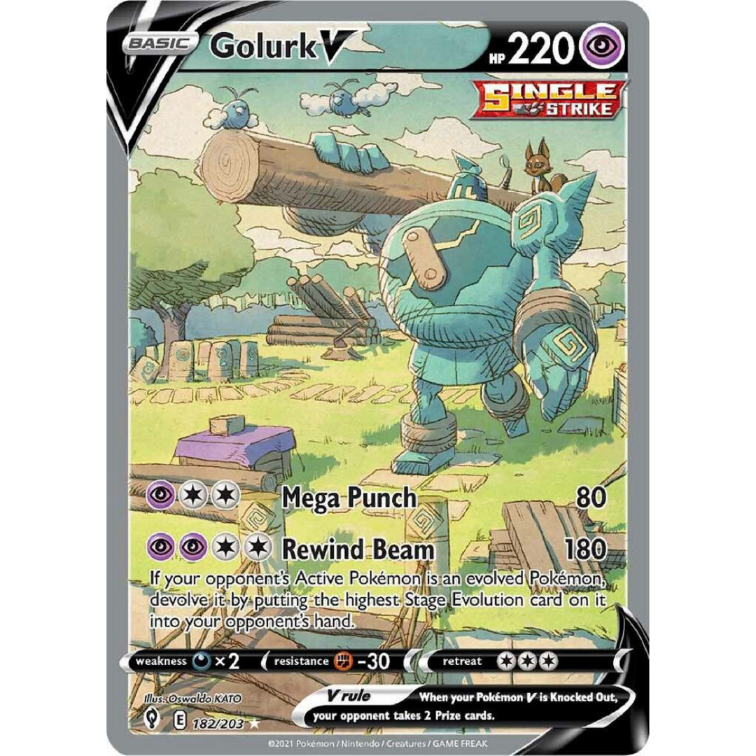Golurk V (Alternate Full Art) - SWSH07: Evolving Skies