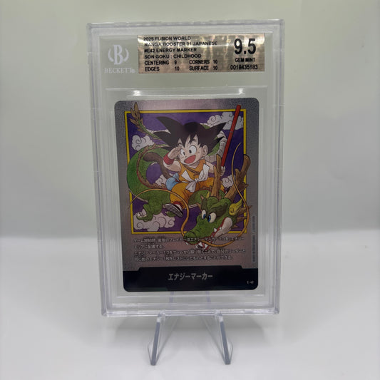 BGS 9.5 Fusion World 2025 Manga Booster 01 Japanese #E42 Energy Marker Son Goku: Childhood