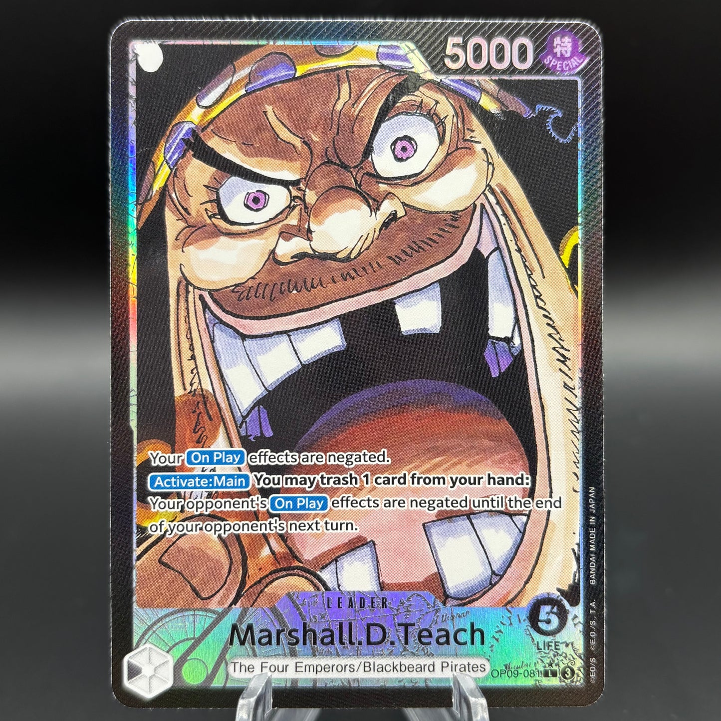 Marshall.D.Teach (081) (Parallel) - Emperors in the New World Single Card