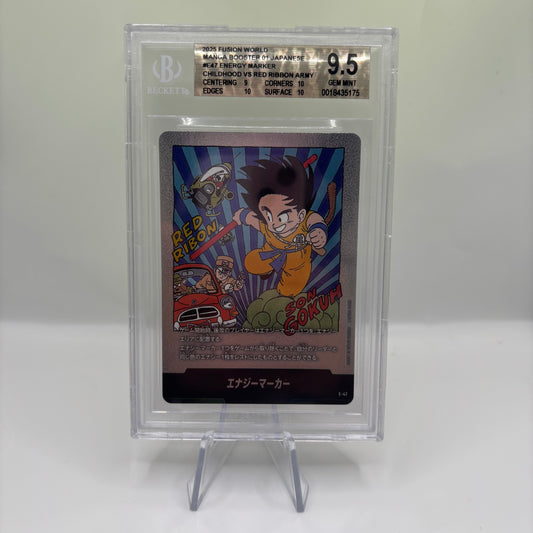BGS 9.5 Fusion World 2025 Manga Booster 01 Japanese #E47 Energy Marker Childhood VS Red Ribbon Army