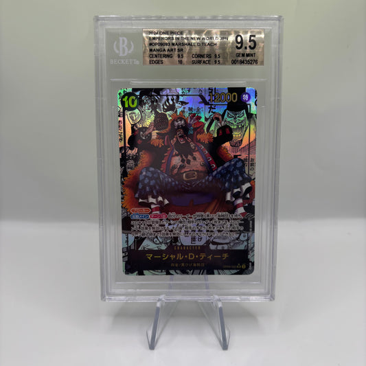 BGS 9.5 One Piece 2024 Emperors In The New World Japanese #OP09093 Marshall.D.Teach Manga Art SR