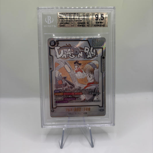 BGS 9.5 Fusion World 2025 Manga Booster 01 Japanese #SB01057 Bulma/Son Goku: Childhood Alt Art SR