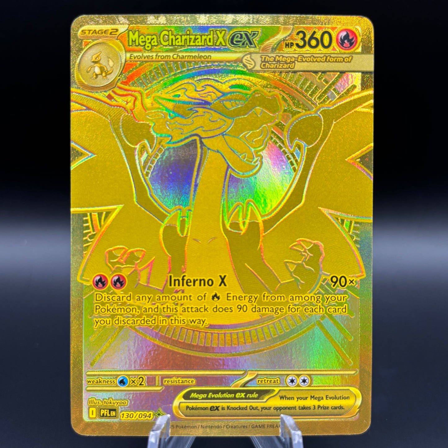 Mega Charizard X ex - 130/094 - ME02: Phantasmal Flames Single Card