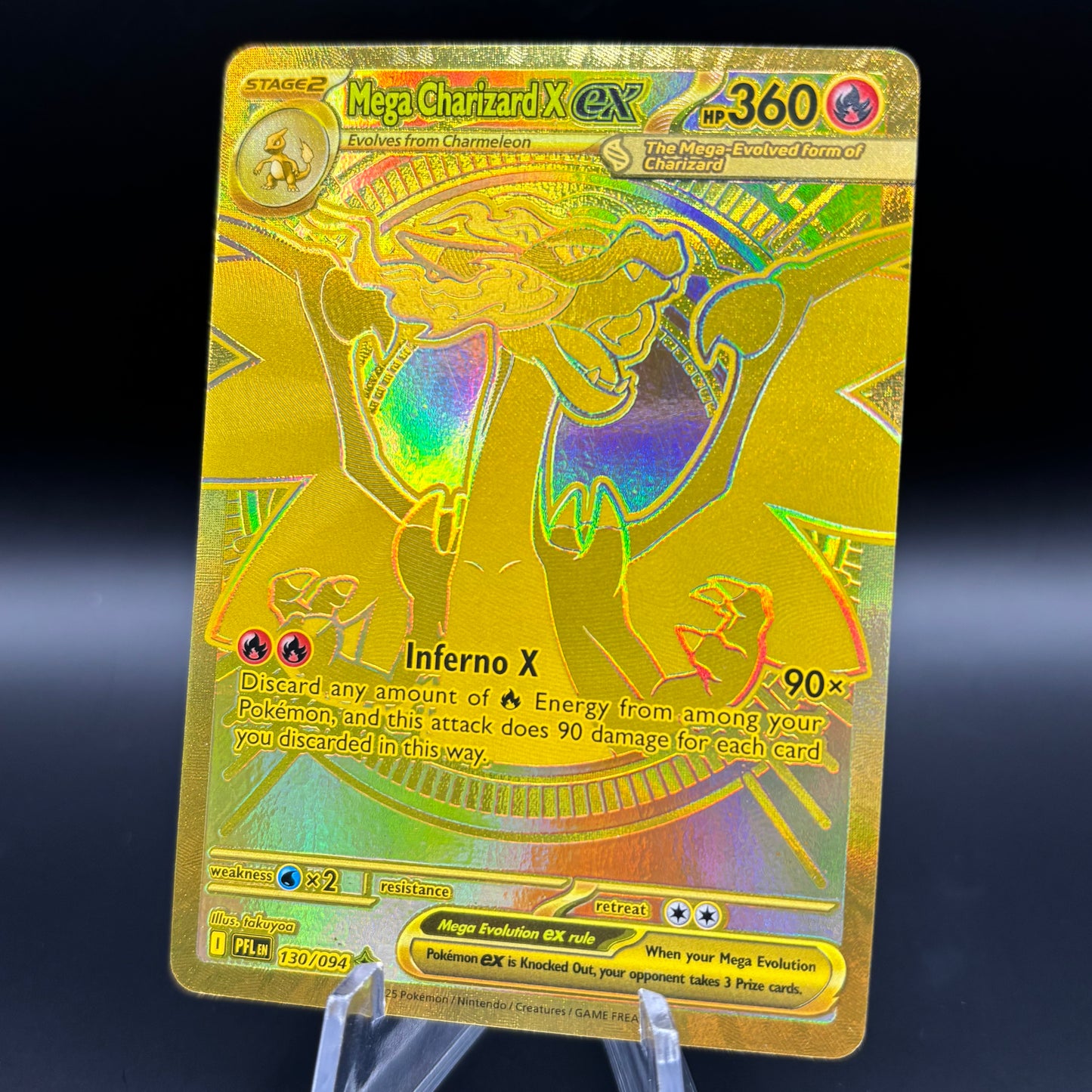 Mega Charizard X ex - 130/094 - ME02: Phantasmal Flames Single Card