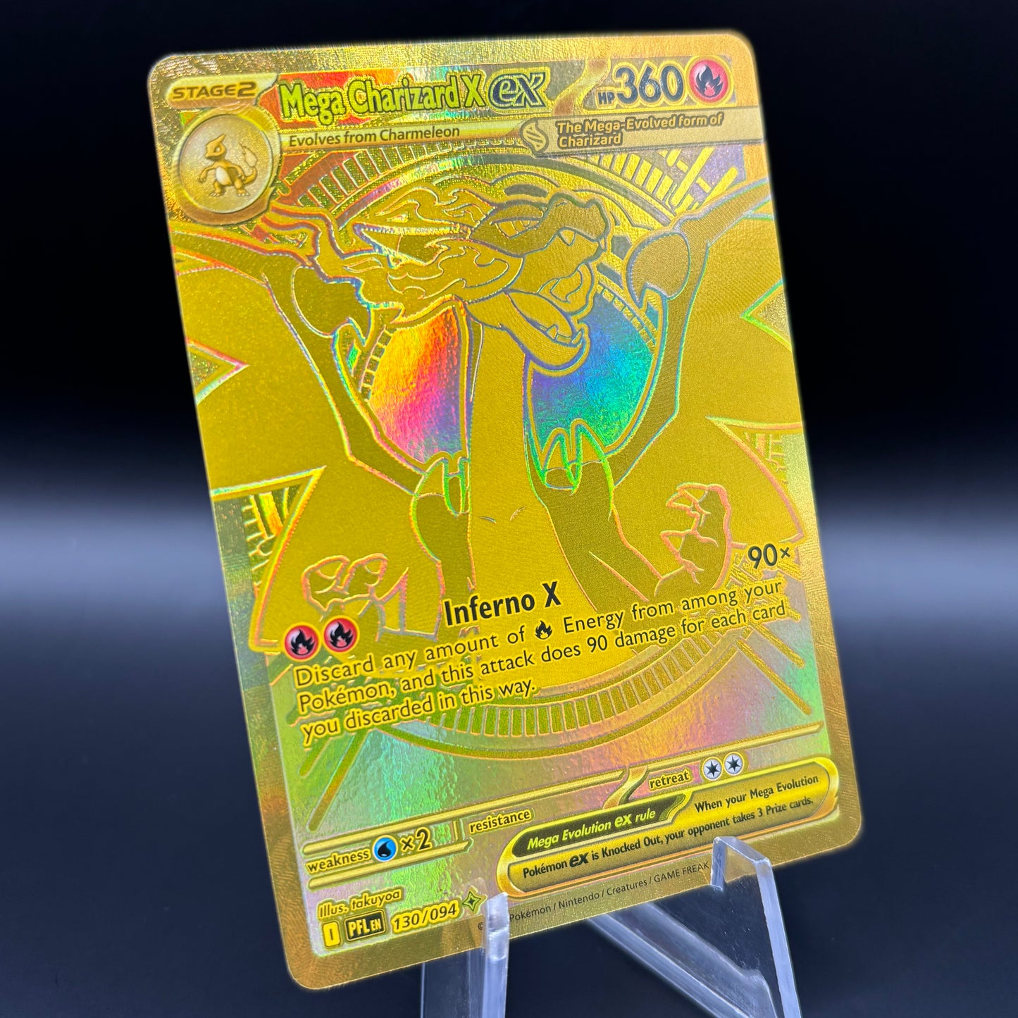 Mega Charizard X ex - 130/094 - ME02: Phantasmal Flames Single Card