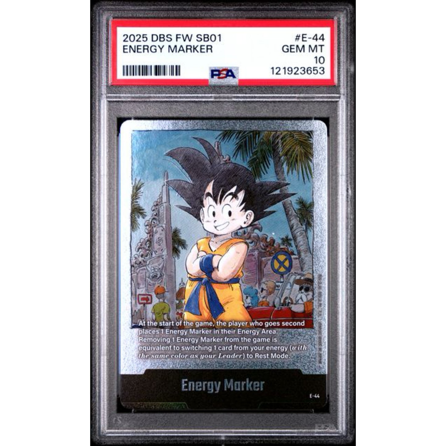 2025 DRAGON BALL SUPER CARD GAME FUSION WORLD MANGA BOOSTER 01 #E-44 ENERGY MARKER PSA 10