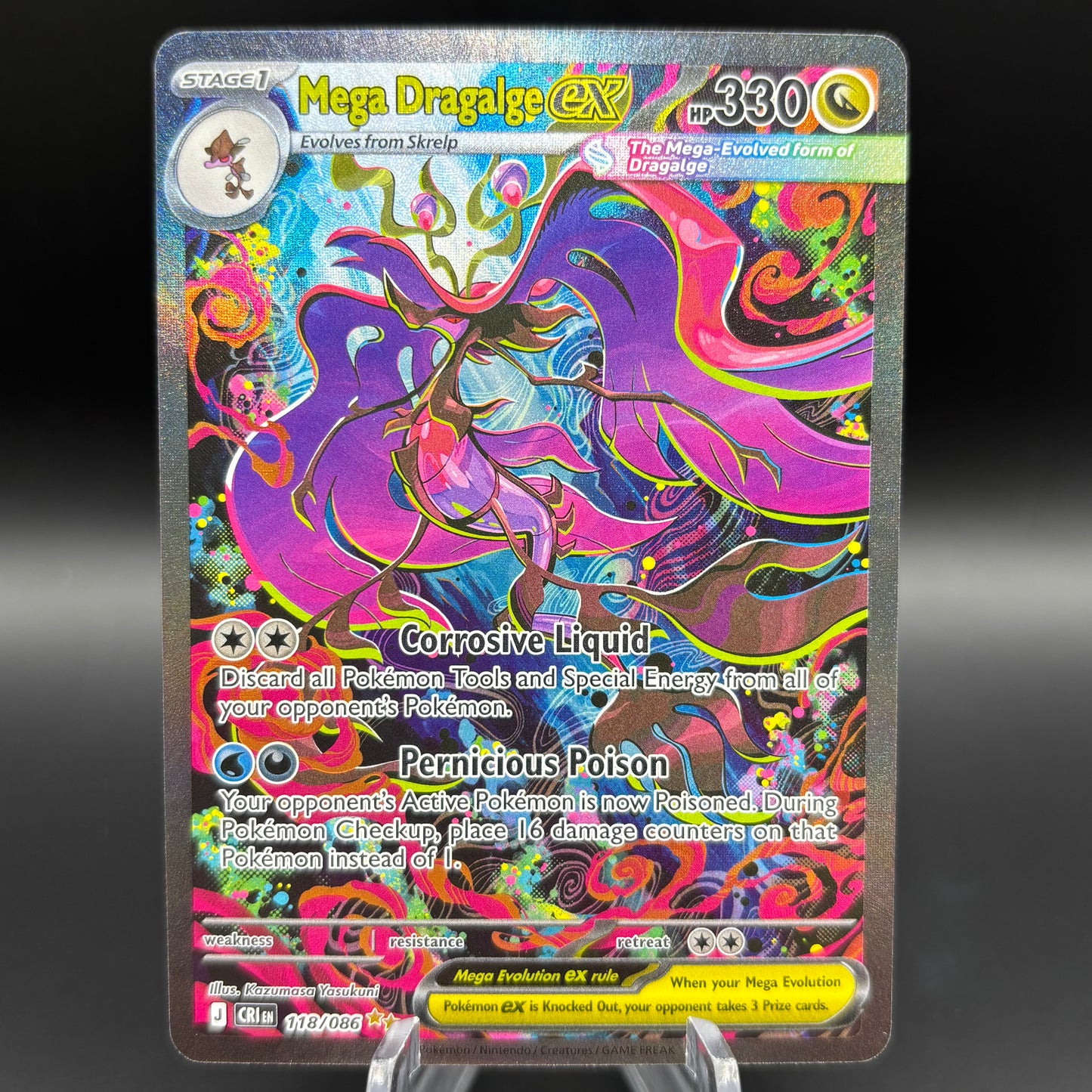 Mega Dragalge ex - 118/086 - ME04: Chaos Rising Single Card