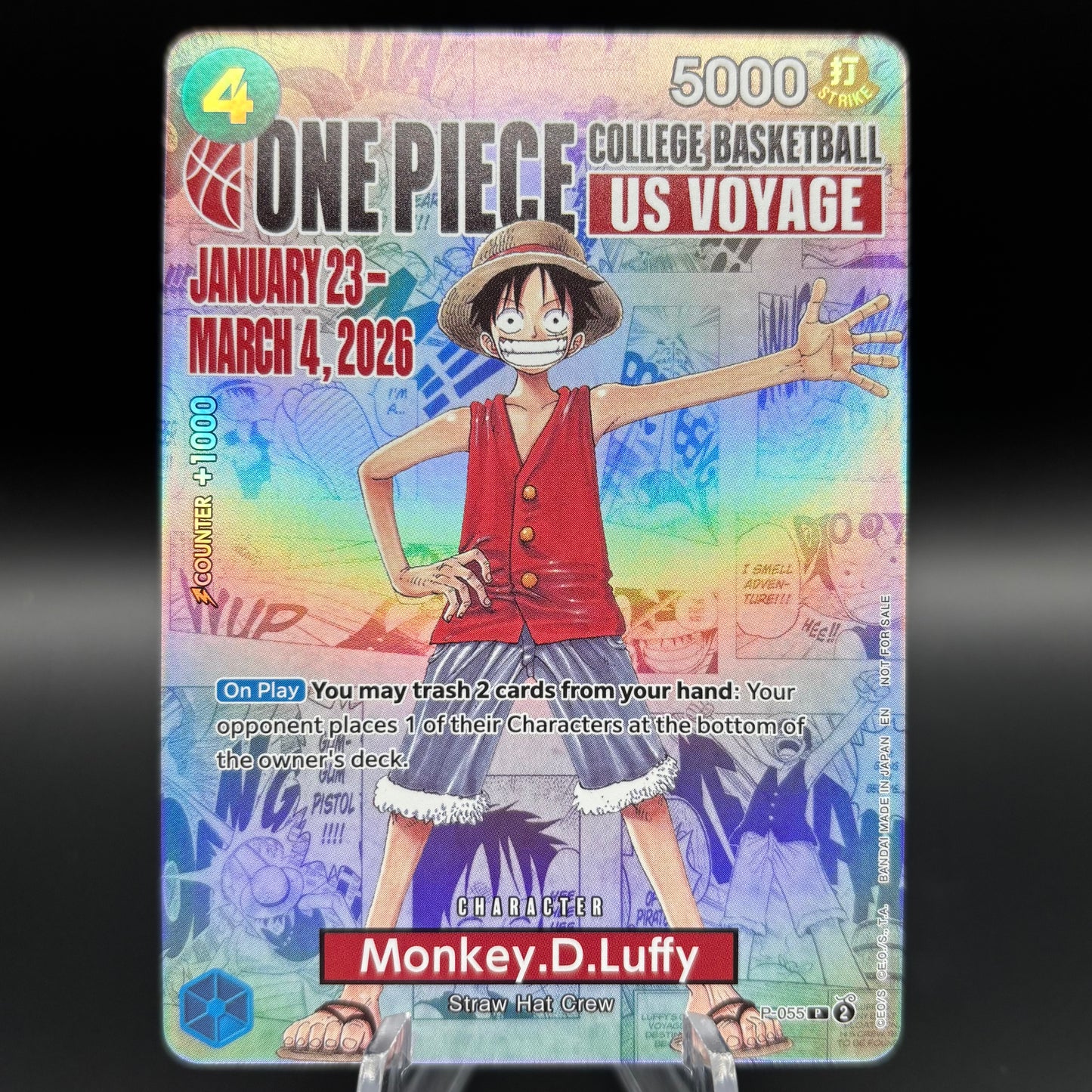 Monkey.D.Luffy (055) (College Basketball US Voyage) - One Piece PR Single Card