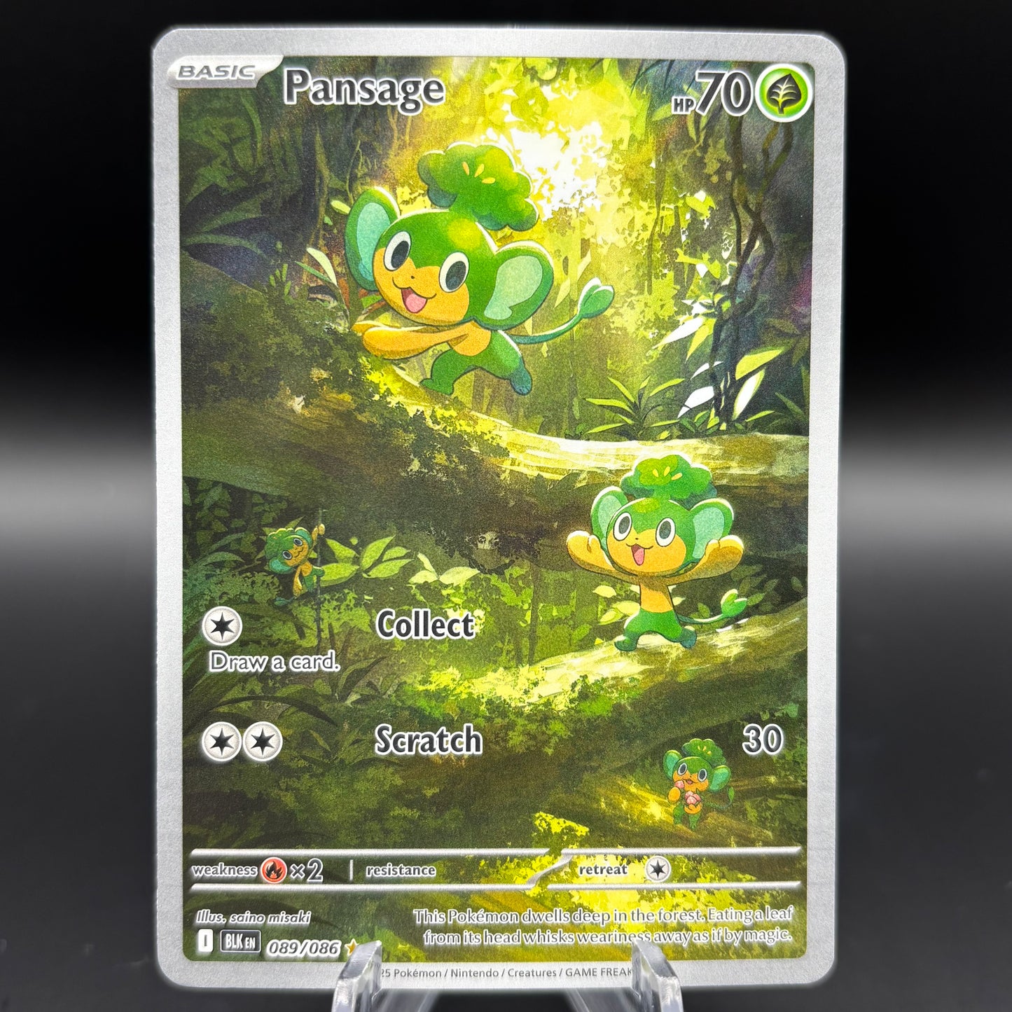 Pansage - 089/086 - SV: Black Bolt Single Card
