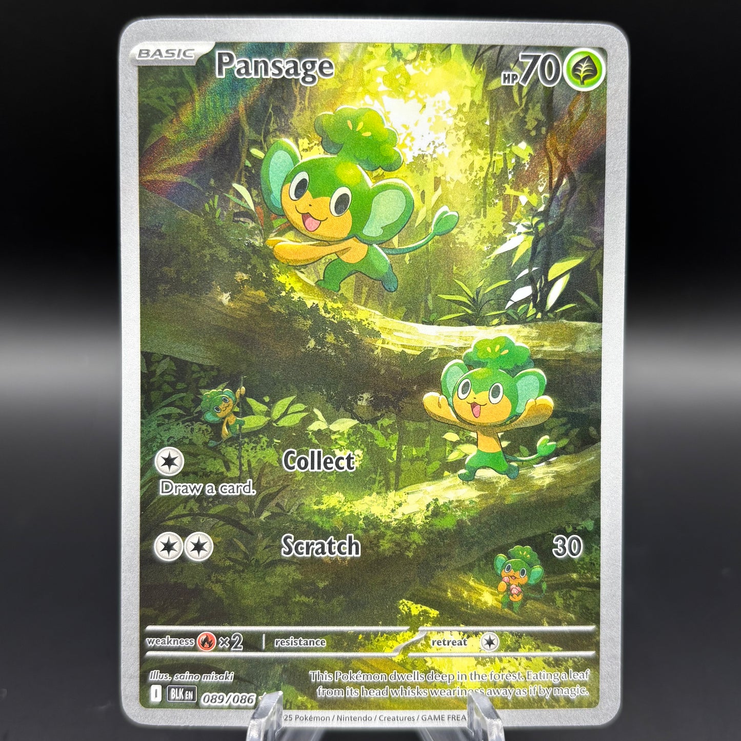 Pansage - 089/086 - SV: Black Bolt Single Card
