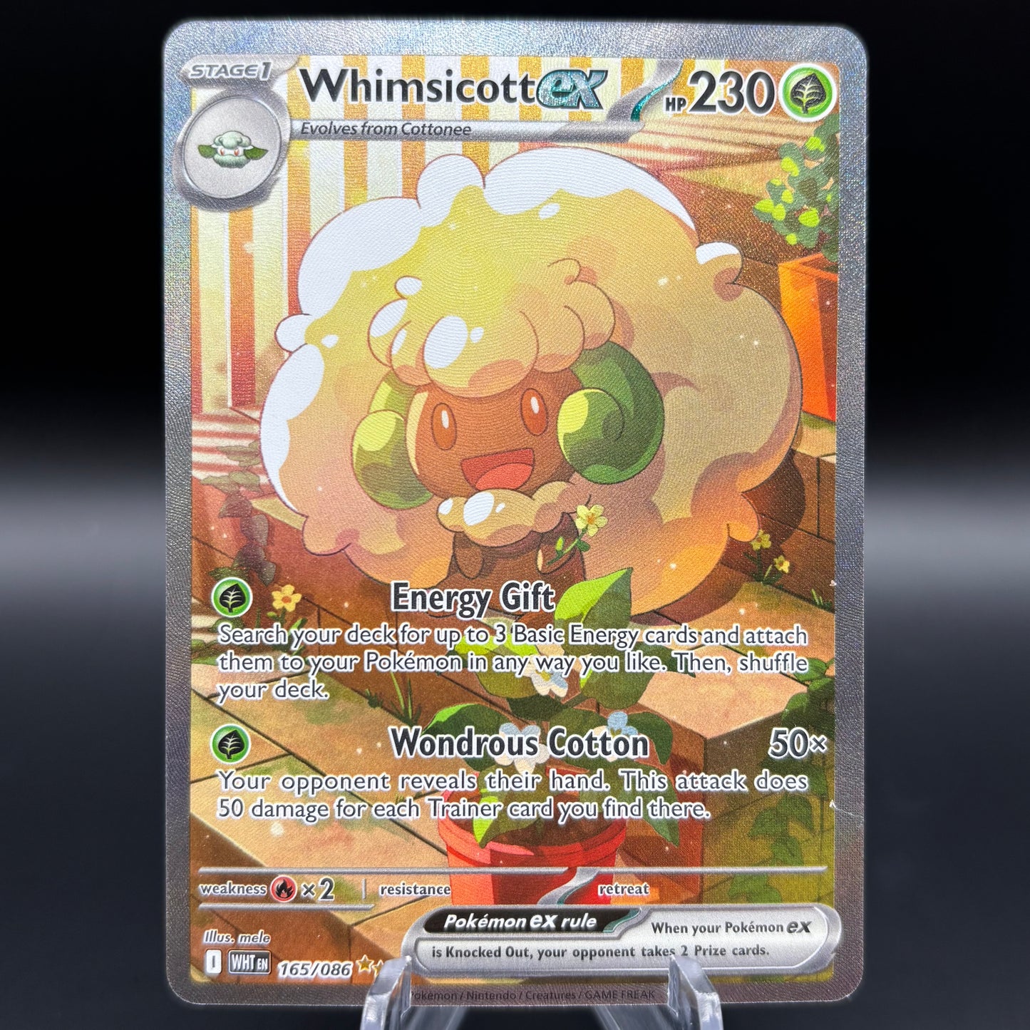 Whimsicott ex - 165/086 - SV: White Flare Single Card