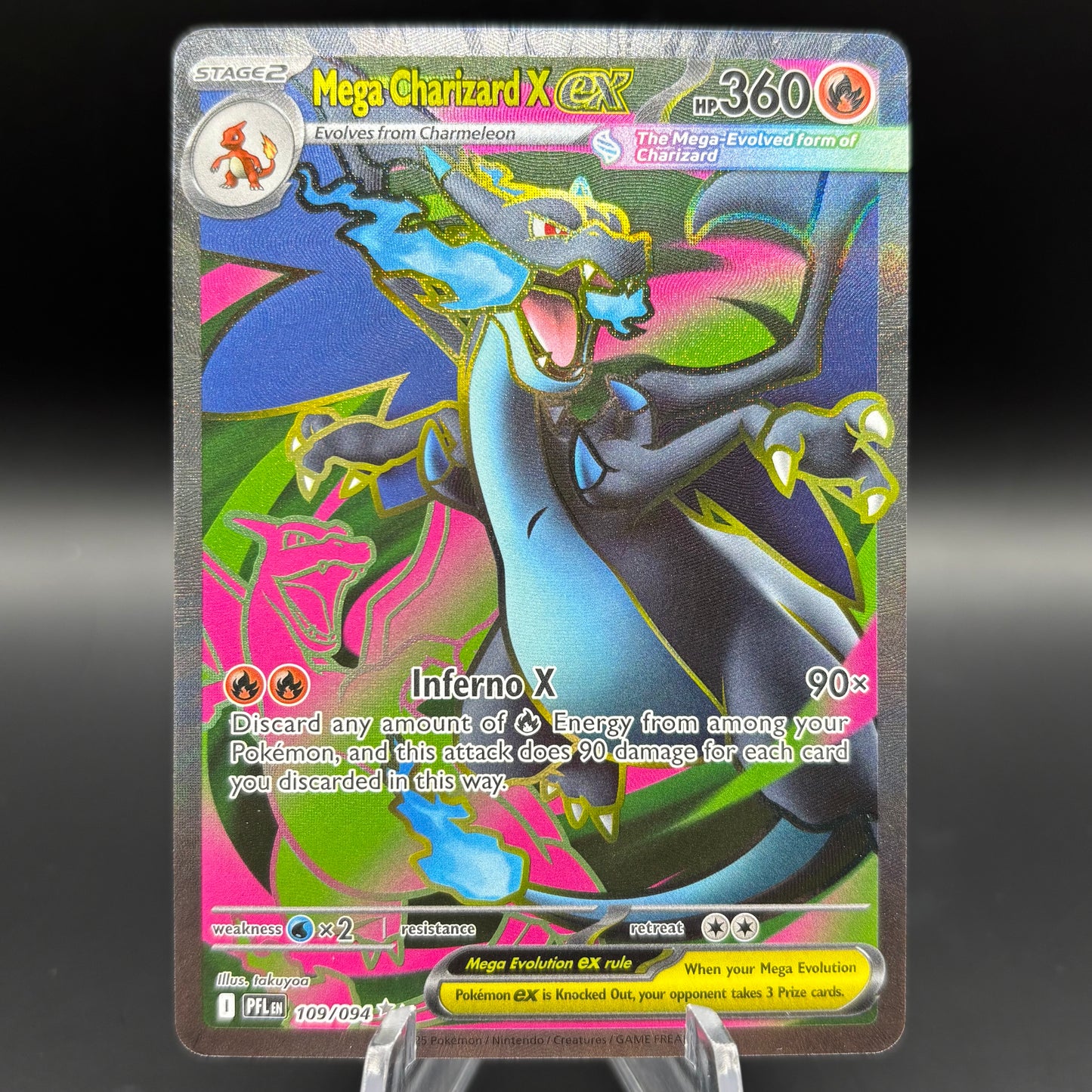 Mega Charizard X ex - 109/094 - ME02: Phantasmal Flames Singe Card