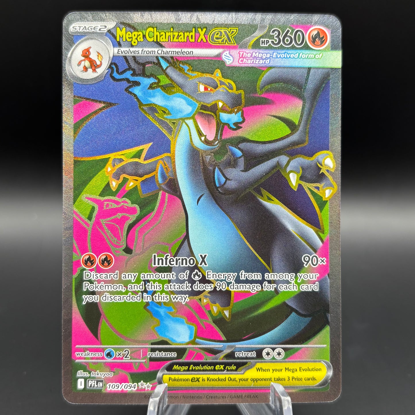 Mega Charizard X ex - 109/094 - ME02: Phantasmal Flames Singe Card