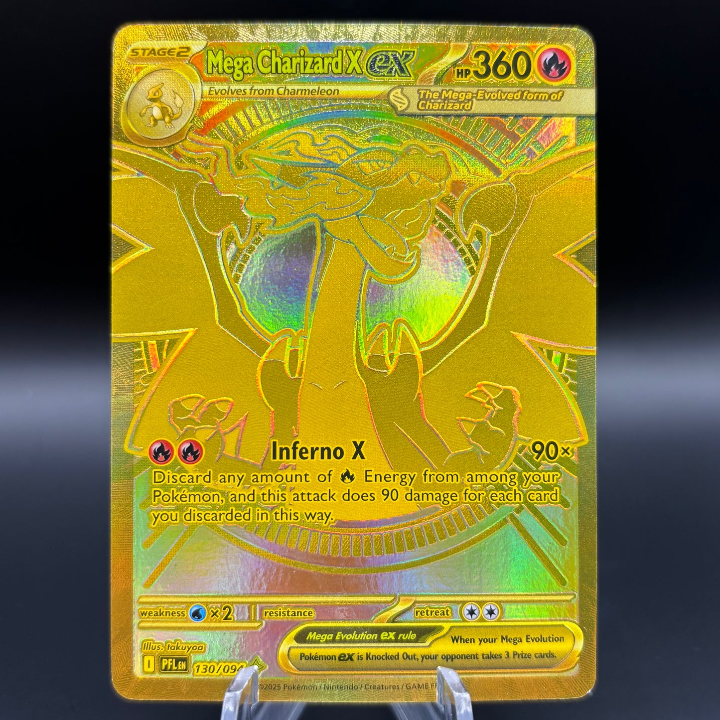 Mega Charizard X ex - 130/094 - ME02: Phantasmal Flames Single Card
