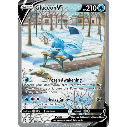 Glaceon V (Alternate Full Art) - SWSH07: Evolving Skies single card
