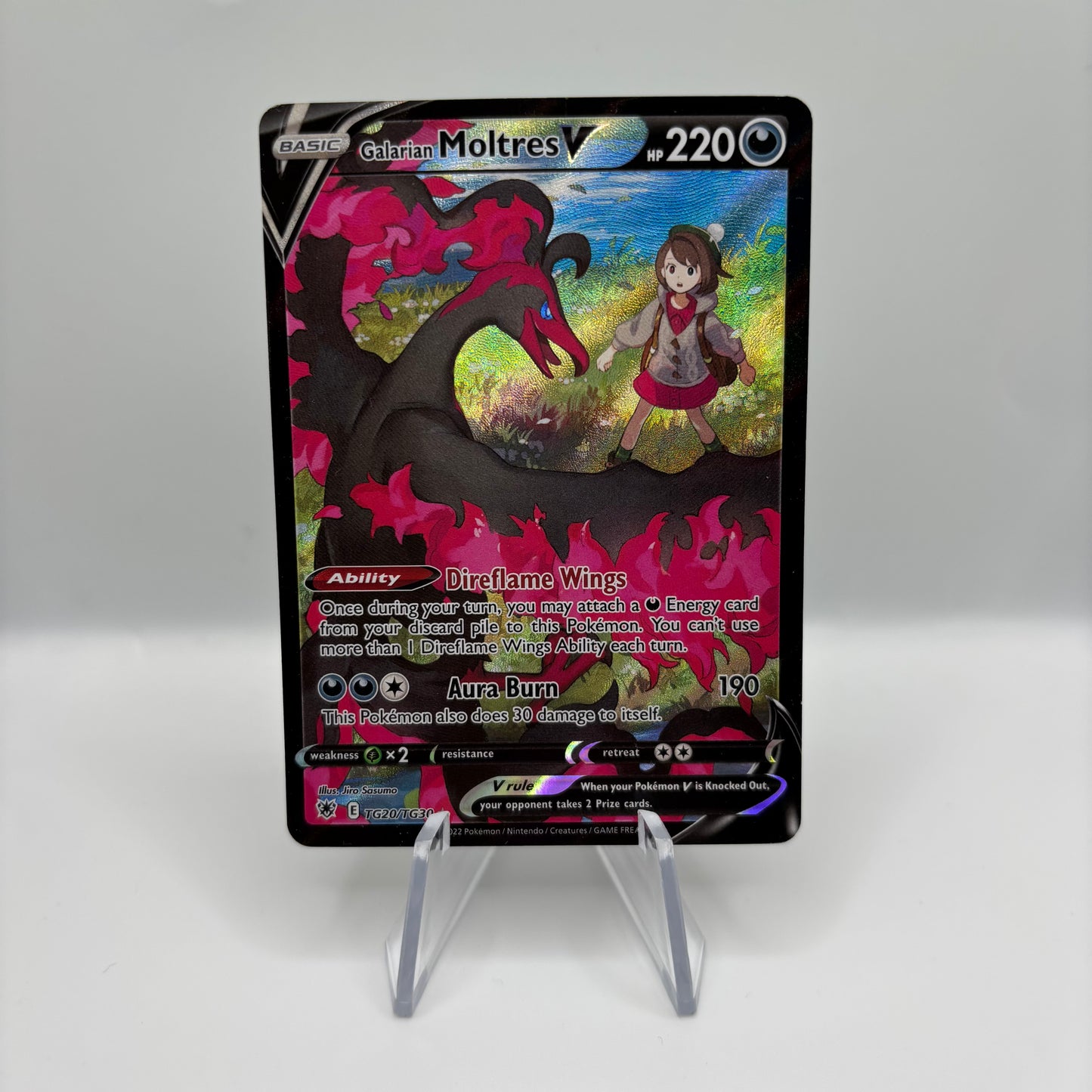 Galarian Moltres V - SWSH10: Astral Radiance Trainer Gallery Single Card