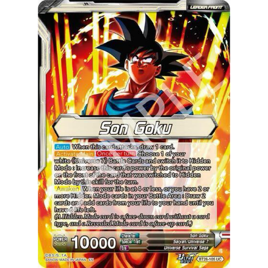 Son Goku // SSG Son Goku, Crimson Power (SLR) - Prismatic Clash single card