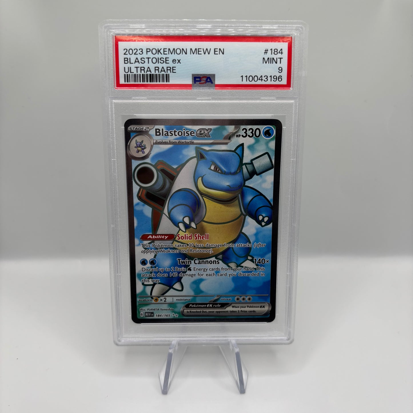PSA 9 Pokemon Mew EN Blastoise ex Ultra Rare 2023
