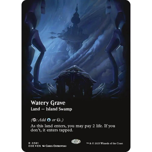 Watery Grave (Borderless) (Galaxy Foil) - Edge of Eternities singe card