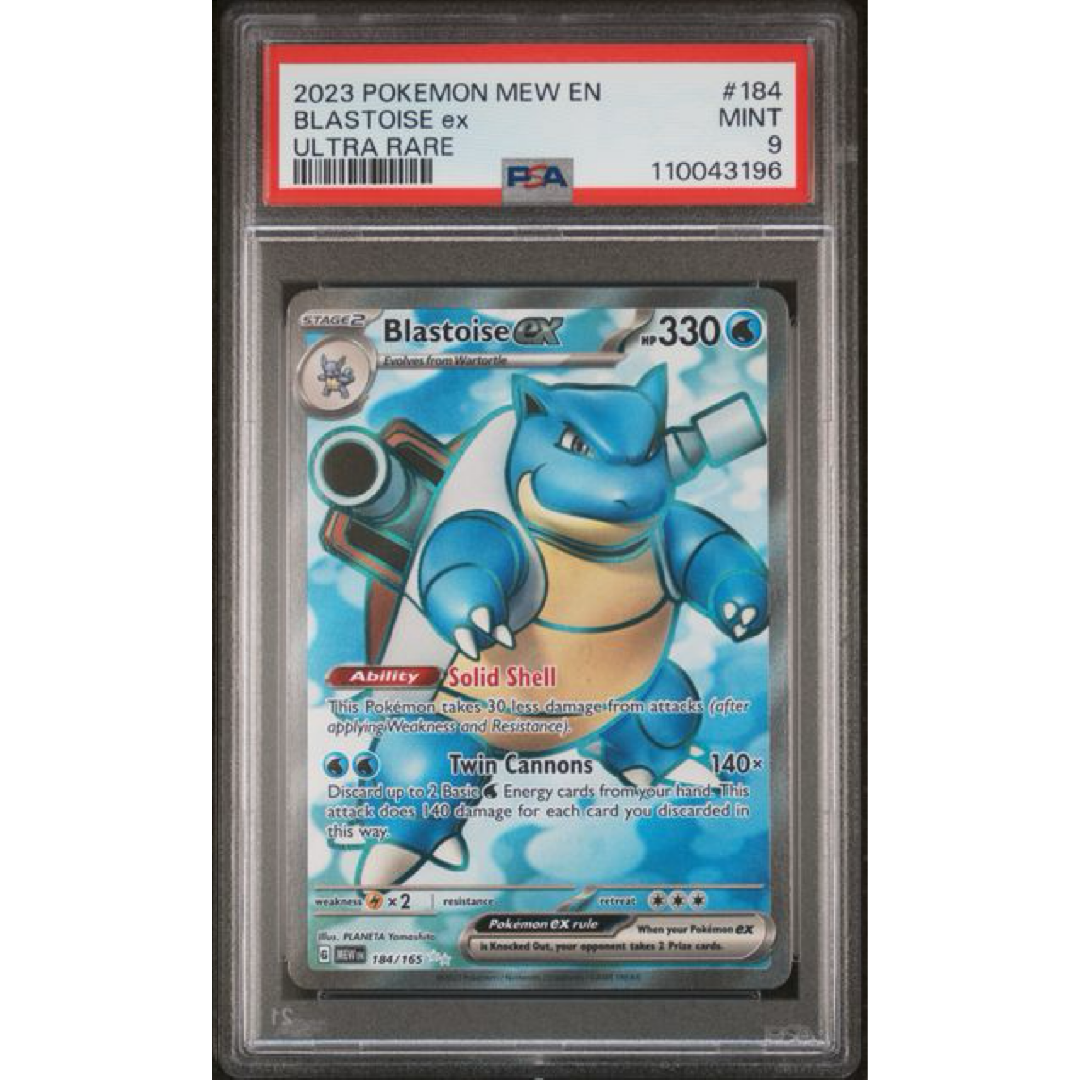 PSA 9 Pokemon Mew EN Blastoise ex Ultra Rare 2023