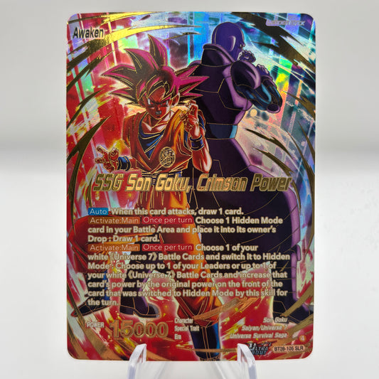 Son Goku // SSG Son Goku, Crimson Power (SLR) - Prismatic Clash (BT28)