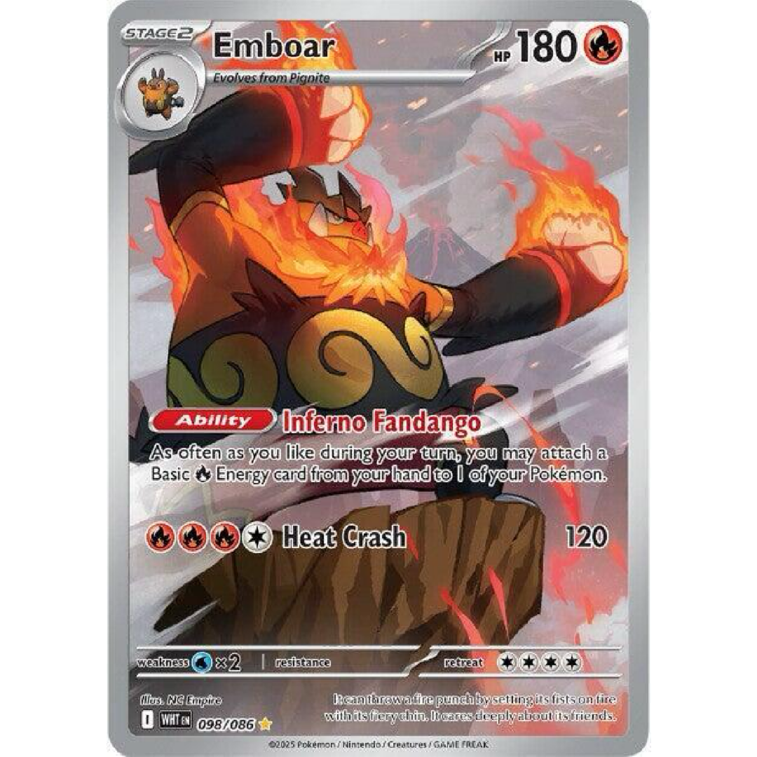 Emboar - 098/086 - SV: White Flare Single Card