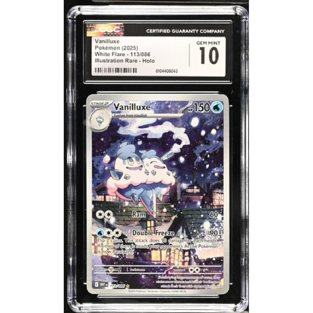 Vanilluxe - White Flare 113/086 Illustration Rare GEM MINT 10