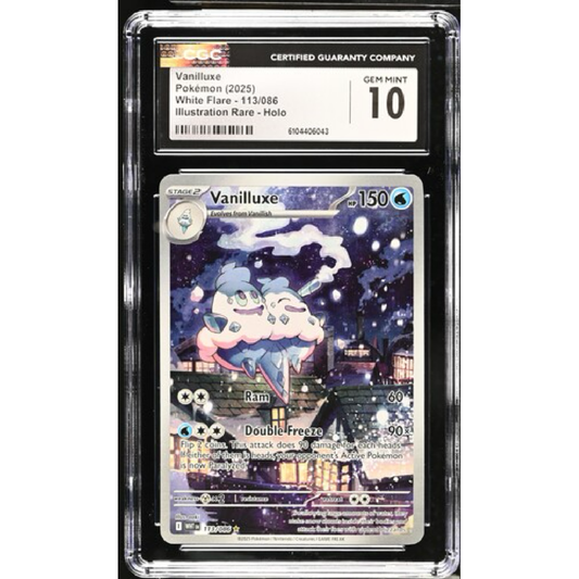 Vanilluxe - White Flare 113/086 Illustration Rare GEM MINT 10