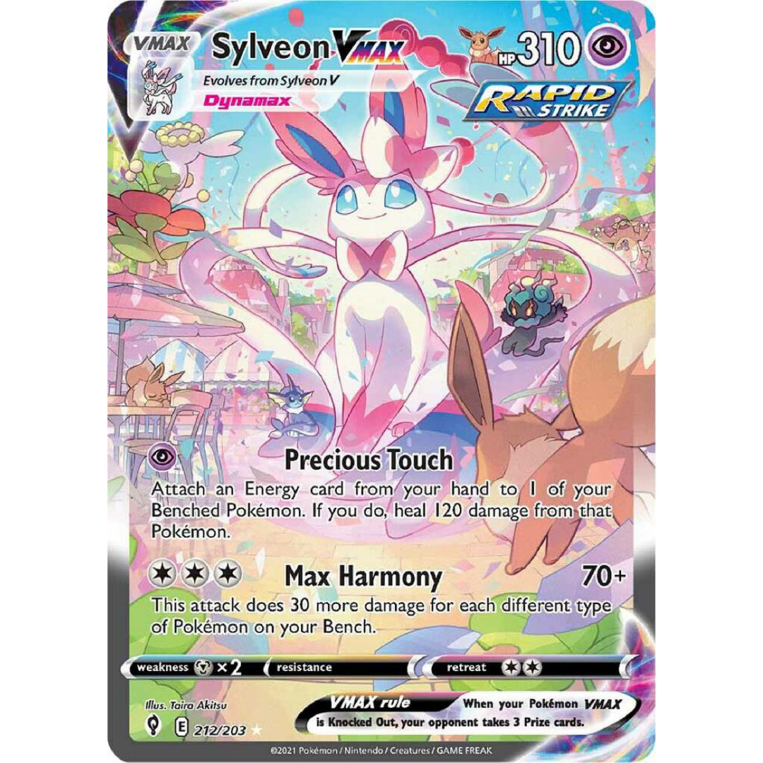 Sylveon VMAX (Alternate Art Secret) - SWSH07: Evolving Skies Single Card