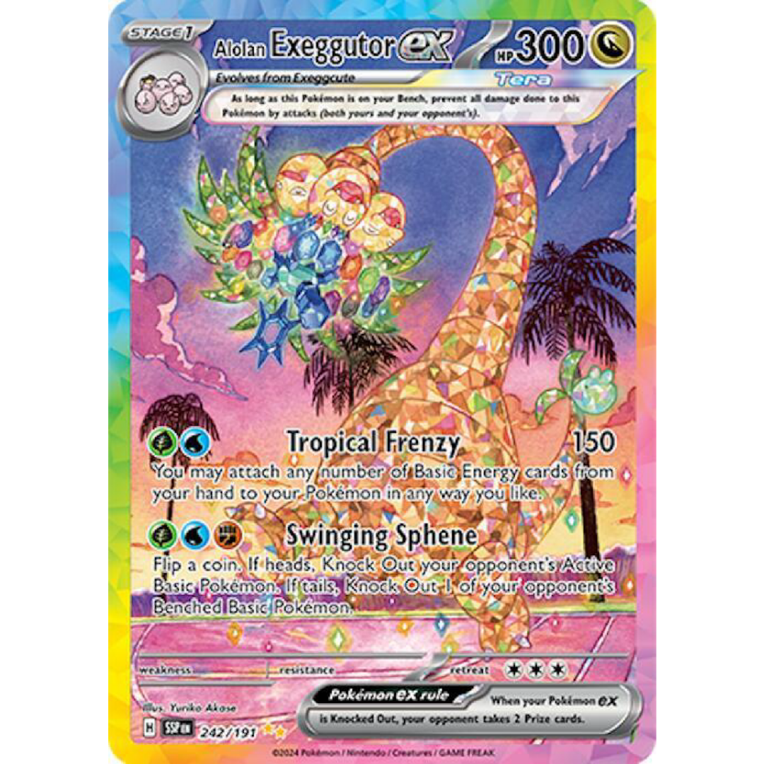 Alolan Exeggutor ex - 242/191 - SV08: Surging Sparks Single Card