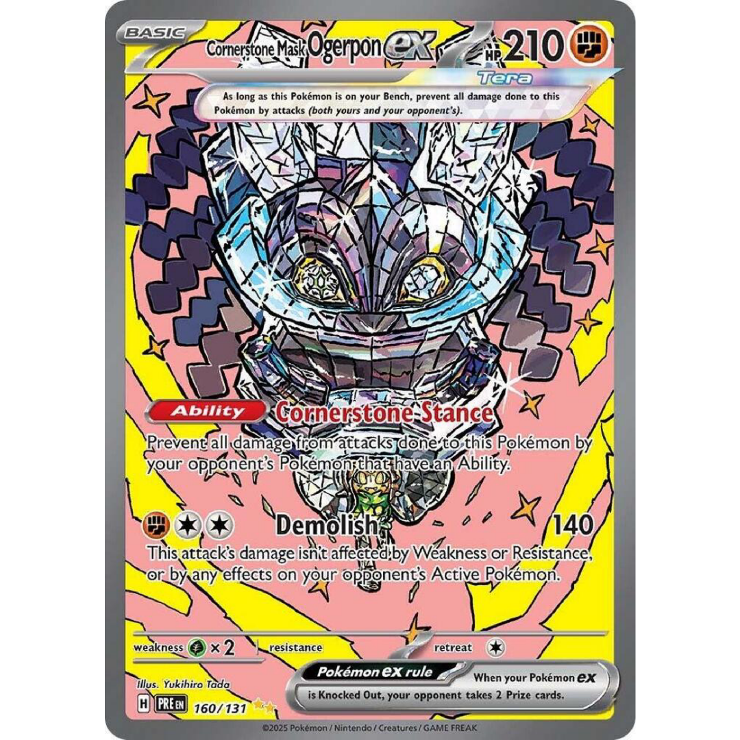 Cornerstone Mask Ogerpon ex - 160/131 - SV: Prismatic Evolutions Single Card