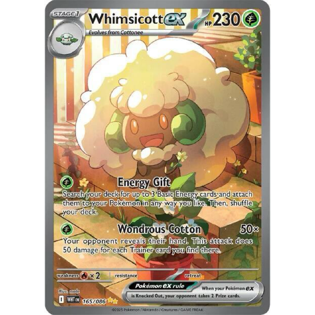 Whimsicott ex - 165/086 - SV: White Flare Single Card