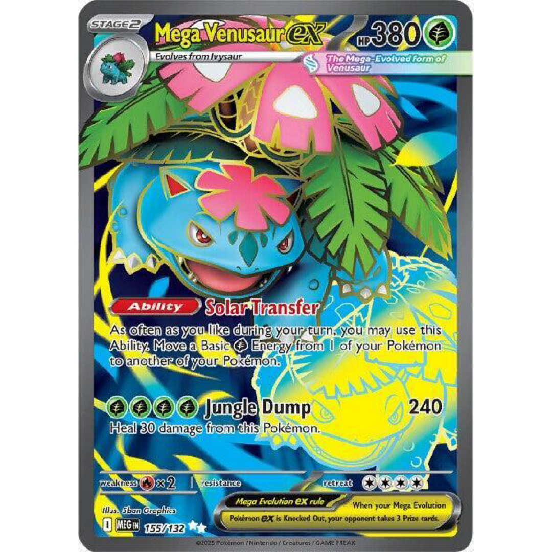 Mega Venusaur ex - 155/132 - ME01: Mega Evolution Single Card