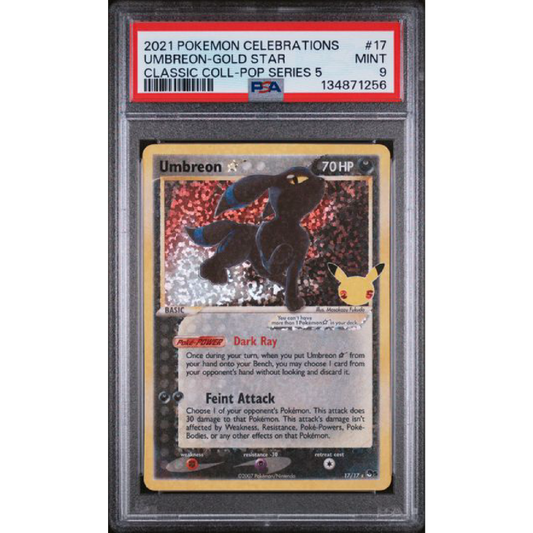 PSA 9 2021 POKEMON CELEBRATIONS CLASSIC COLLECTION #17 UMBREON-GOLD STAR CLASSIC COLL-POP SERIES 5