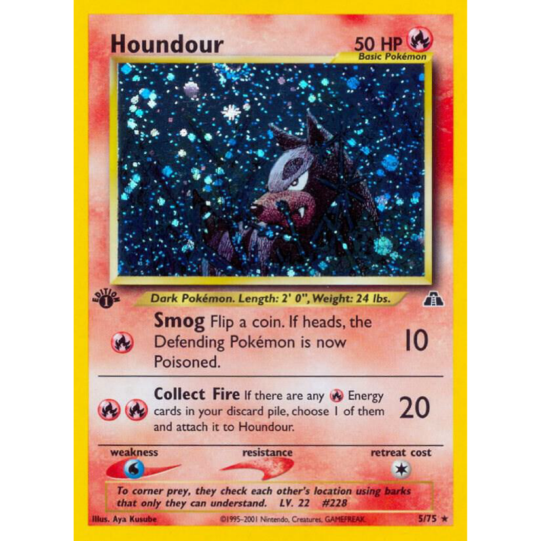 Houndour (5) - Neo Discovery single card