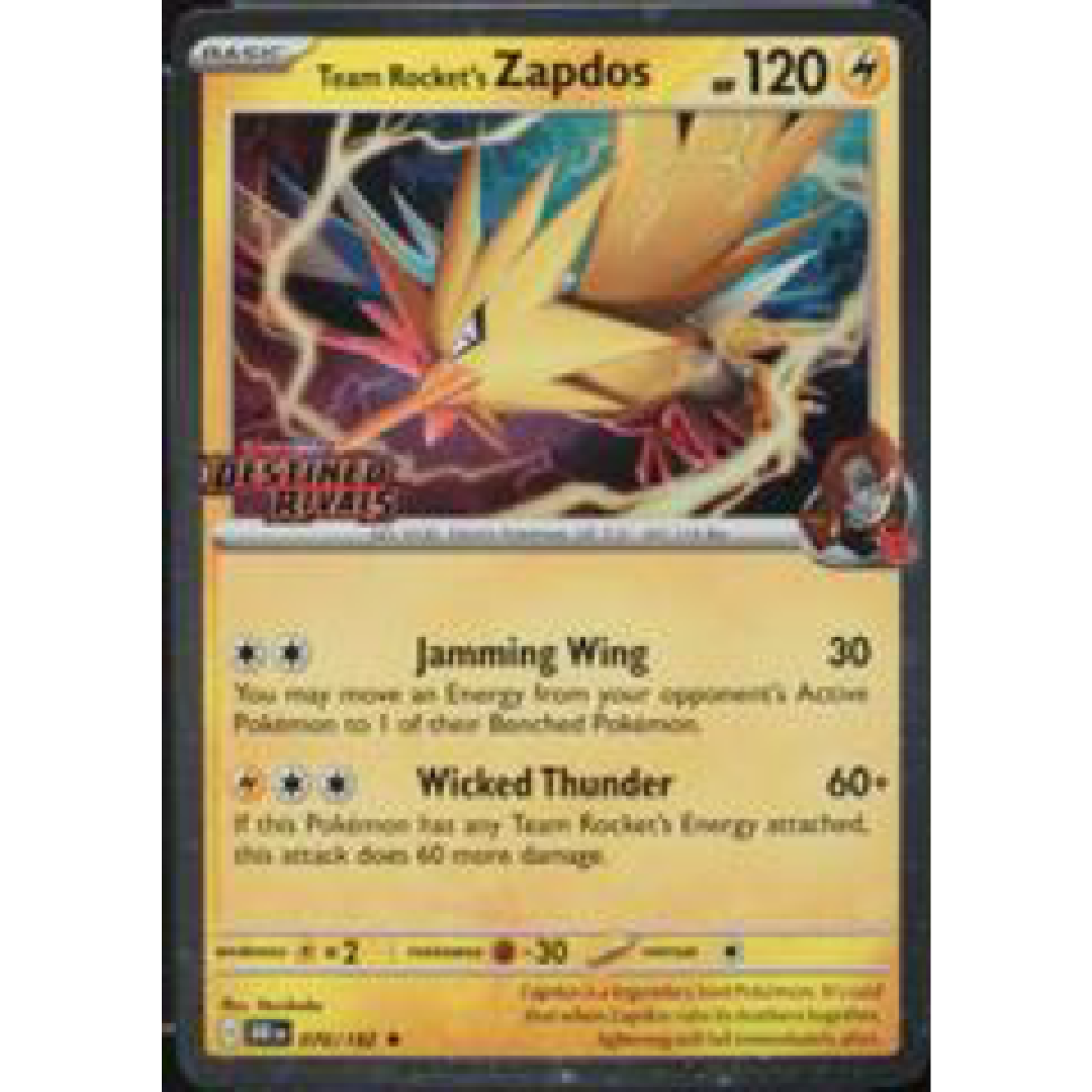 Team Rocket's Zapdos (Destined Rivals Stamp Sealed Promo) single card