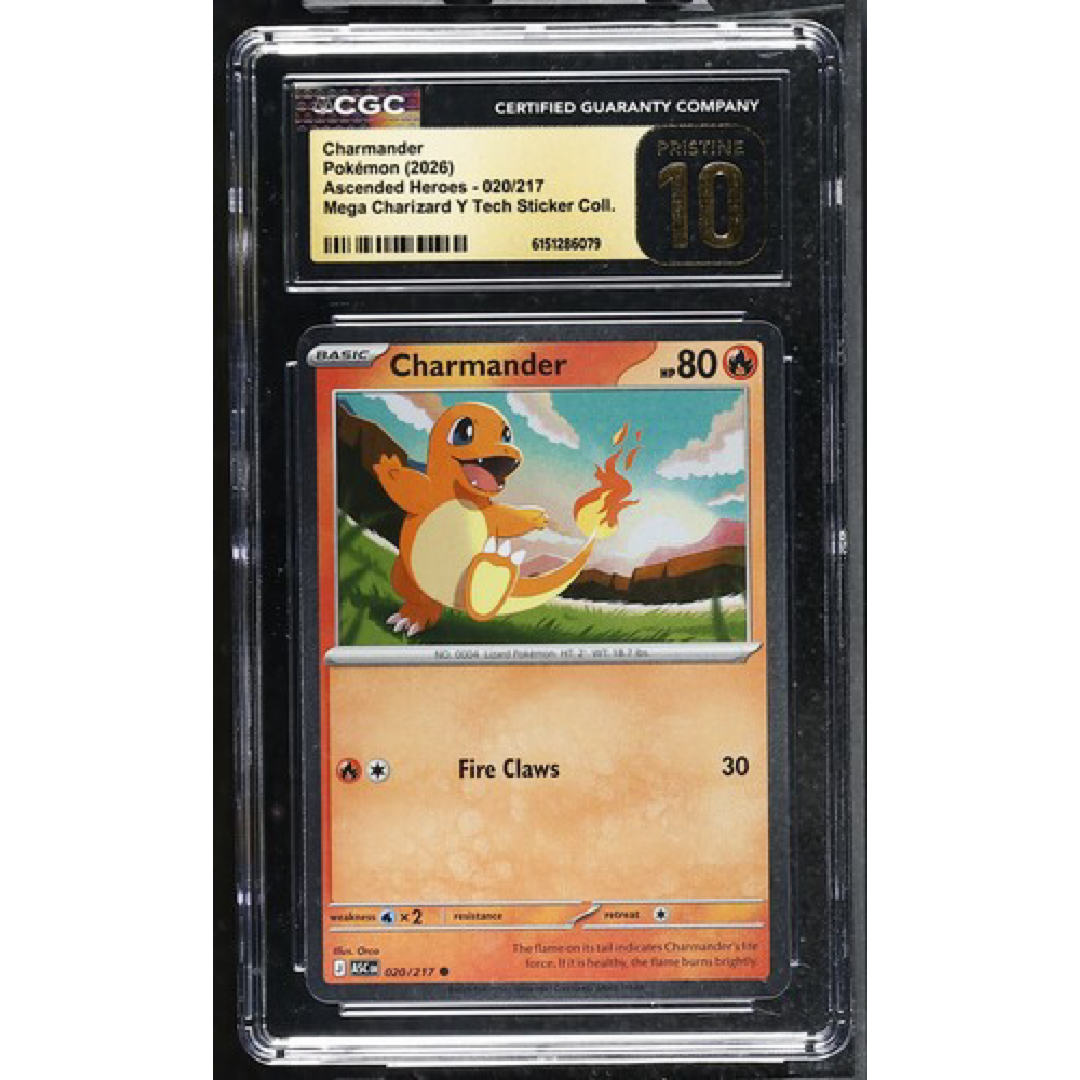 Charmander Ascended Heroes 020/217 PRISTINE 10 CGC