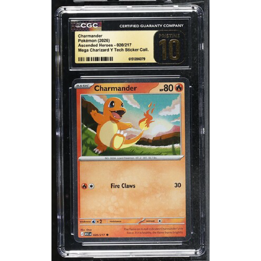 Charmander Ascended Heroes 020/217 PRISTINE 10 CGC