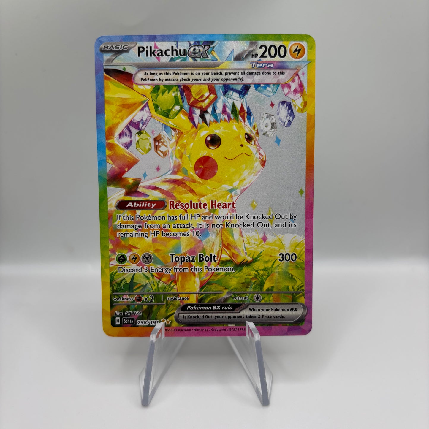 Pikachu ex - 238/191 - SV08: Surging Sparks Single Card