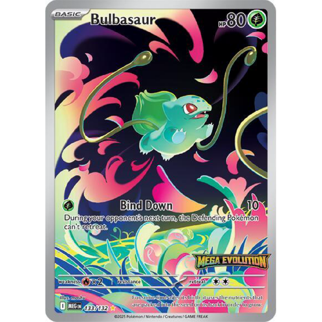 Bulbasaur - 133/132 (Mega Evolution Stamped) single card