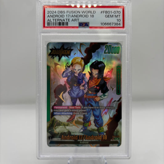 2024 DRAGON BALL SUPER CARD GAME FUSION WORLD AWAKENED PULSE #FB01-070 ANDROID 17/ANDROID 18 ALTERNATE ART