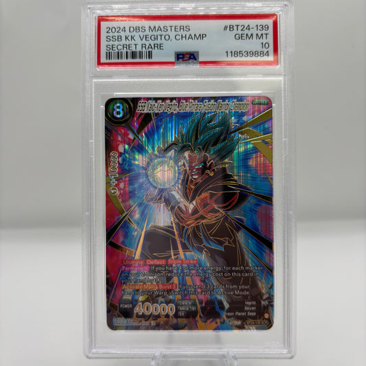 2024 DRAGON BALL SUPER CARD GAME MASTERS SERIES 24 BEYOND GENERATIONS #BT24-139 SSB KK VEGITO, CHAMP SECRET RARE