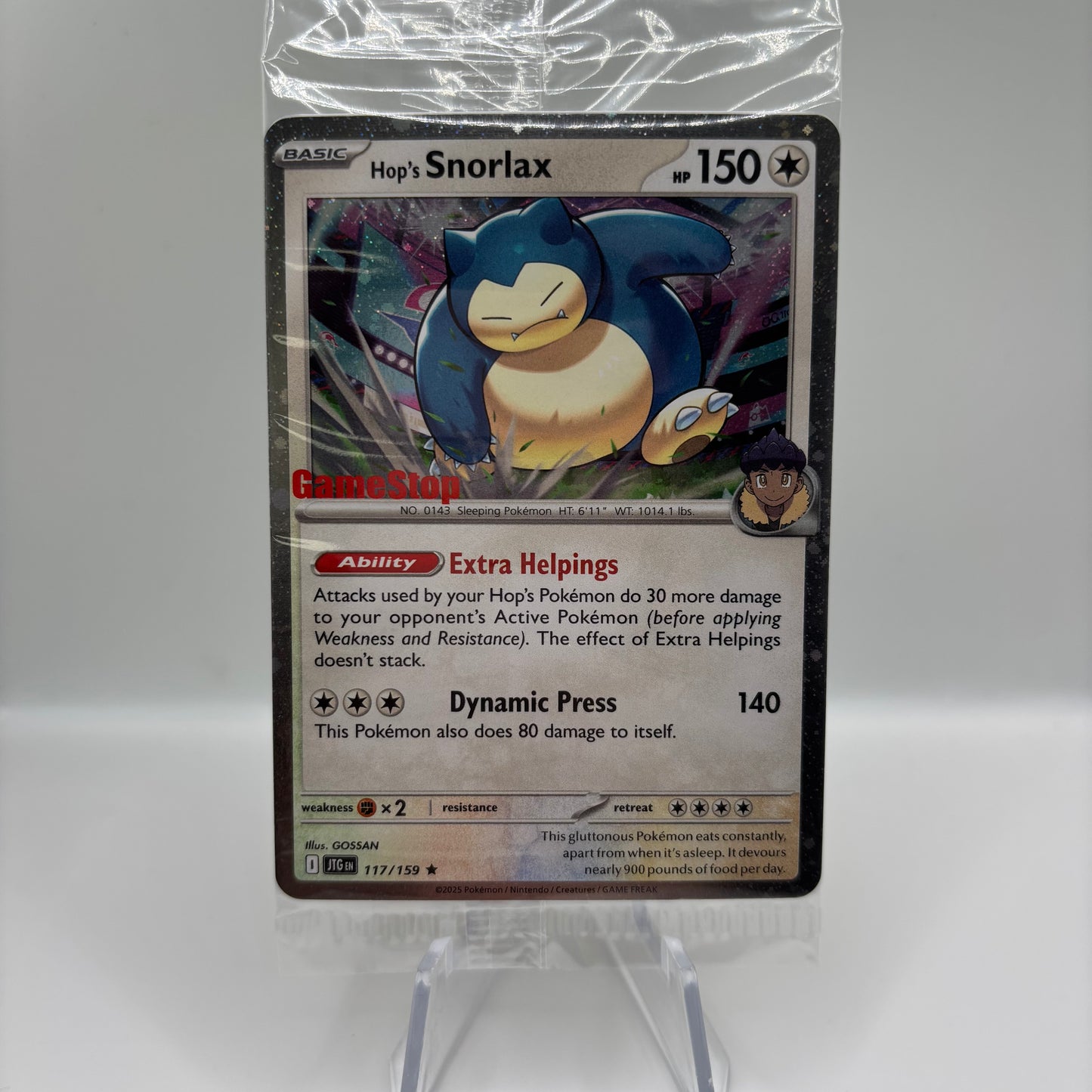Hop's Snorlax - 117/159 (GameStop) (Cosmos Holo) - Miscellaneous Cards & Products Single Card