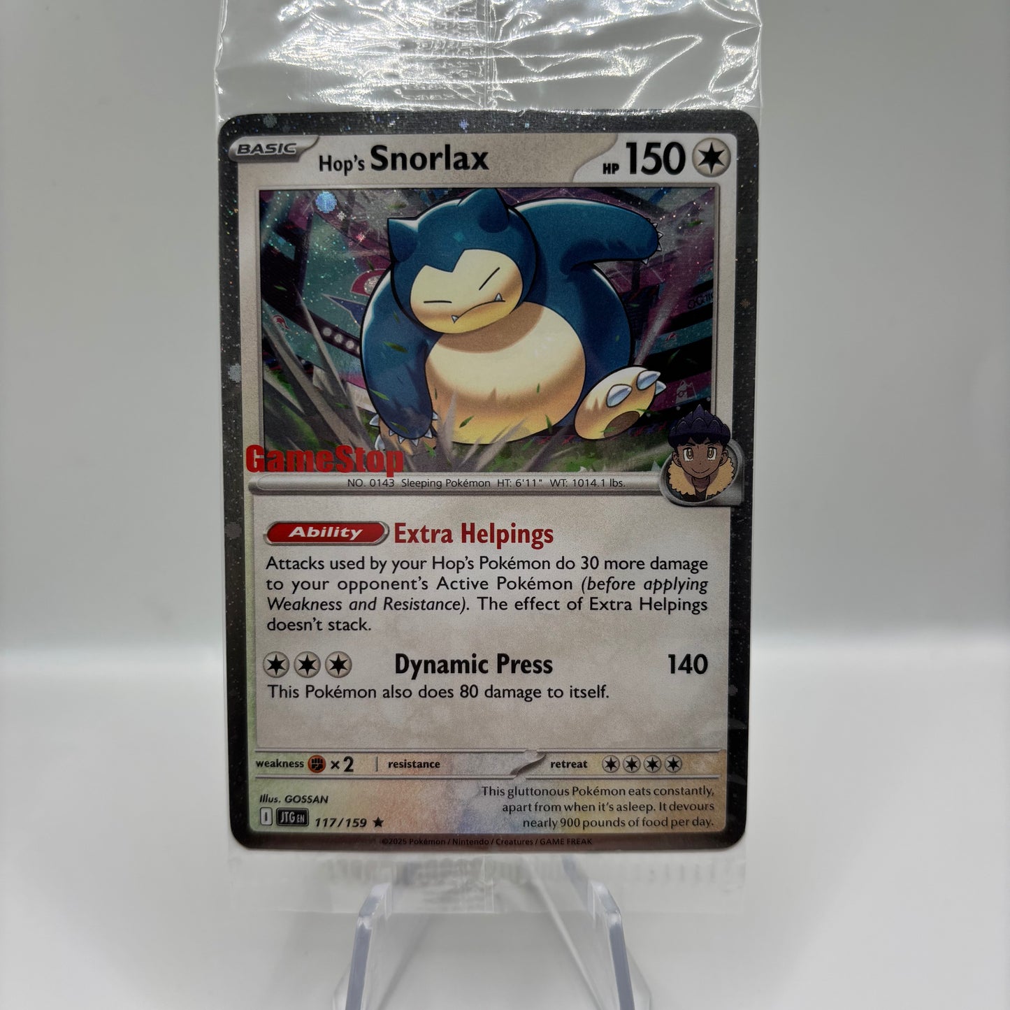 Hop's Snorlax - 117/159 (GameStop) (Cosmos Holo) - Miscellaneous Cards & Products Single Card
