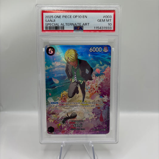 PSA 10 2025 ONE PIECE OP10-ROYAL BLOOD #003 SANJI SPECIAL ALTERNATE ART
