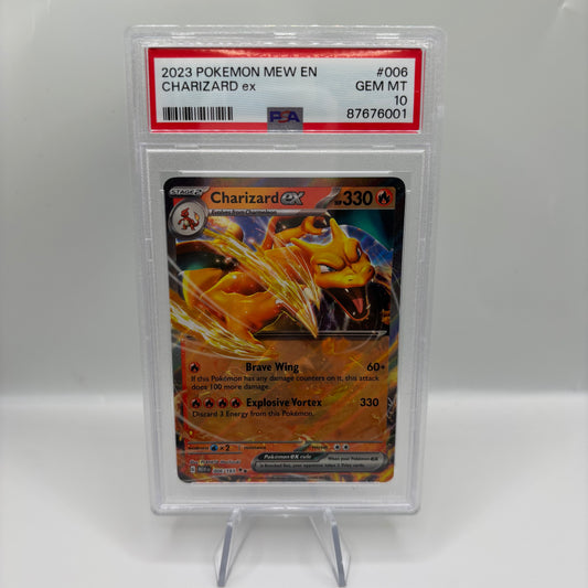 PSA 10 2023 POKEMON MEW EN-151 #006 CHARIZARD EX