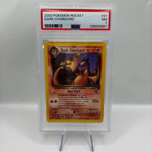 PSA 7 2000 POKEMON ROCKET #21 DARK CHARIZARD