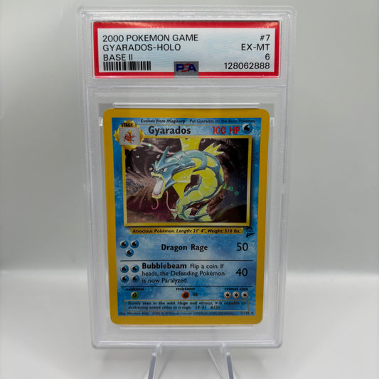 PSA 6 2000 POKEMON GAME BASE II #7 GYARADOS-HOLO BASE II
