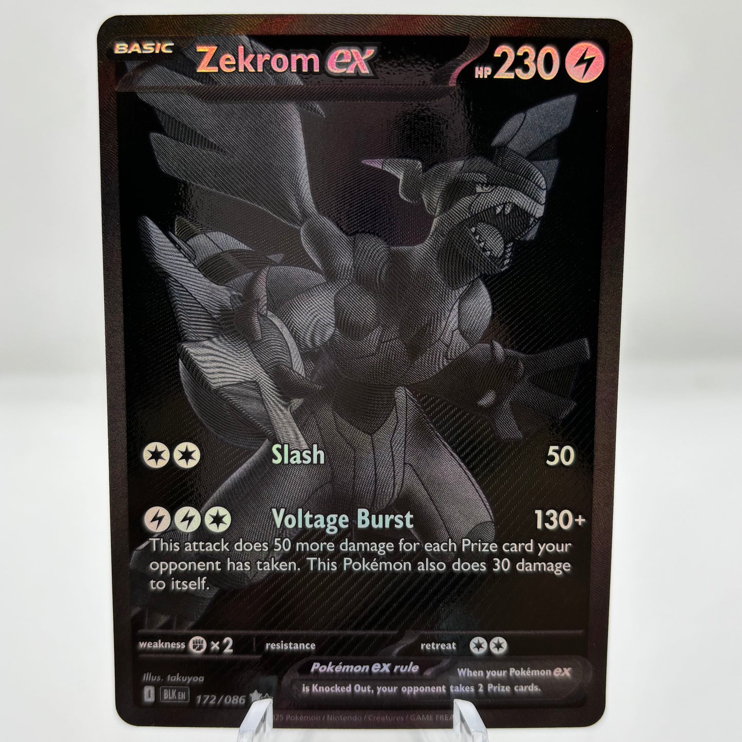 Zekrom ex - 172/086 - SV: Black Bolt single card