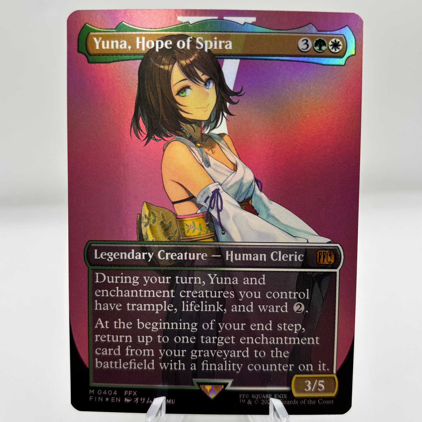 Yuna, Hope of Spira (Borderless) - FINAL FANTASY single card